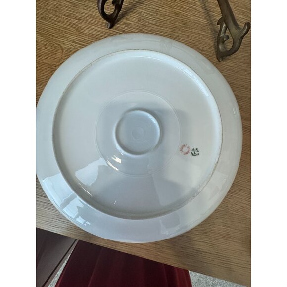 Antique J.P. France Limoges Porcelain Plate With Pink Floral Design & Gold Gilt - Picture 2 of 9